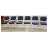 Set of 6 Aluminum Frame Office Arm Chairs by “Thonet Furniture” 