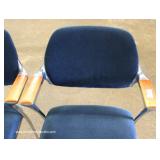 Set of 6 Aluminum Frame Office Arm Chairs by “Thonet Furniture” 