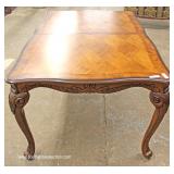 8 Piece Contemporary Carved and Banded Mahogany Dining Room Set – Table has 2 Leaves 8 Piece Contemporary Carved and Banded Mahogany Dining Room Set – Table has 2 Leaves