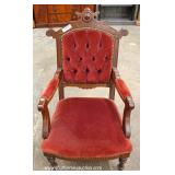 ANTIQUE Walnut Victorian Arm Chair 