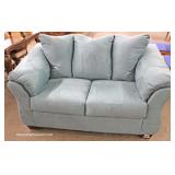 NEW Aqua Blue Loveseat 