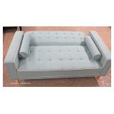 VERY NICE NEW in the Light Gray Button Tufted Upholstered Decorator Sofa and Loveseat – may be offer