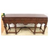 SOLID Walnut Highly Carved and Ornate Depression Buffet – VERY NICE