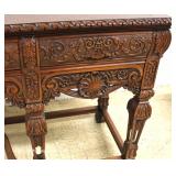 SOLID Walnut Highly Carved and Ornate Depression Buffet – VERY NICE