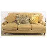 QUALITY Contemporary Design Upholstered Sofa with Original Pillows by “Stickley Furniture” 