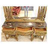 ANTIQUE Mahogany 2 Mirrored Door French 