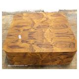  Mid Century Modern Burl Walnut Square Coffee Table – auction estimate $100-$300 