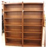 Stickley PAIR of Mission Oak Open Front Bookcases 