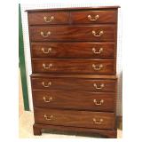  SOLID Mahogany Bracket Foot High Chest by “Henkel Harris Furniture” – auction estimate $300-$600 