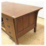 Mission Oak Panel Sides and Back Flat Top 7 Drawer Desk by “Stickley Furniture” – auction estimate 