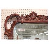 6 Piece Burl Mahogany VINTAGE Bedroom Set with Carved Swan Heads on Low Chest and Full Size Bed – au