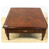  Burl Mahogany Square Coffee Table with Pull Out Tea Trays by “Maitland Smith Furniture” – auction e