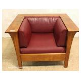  Mission Oak Even Arm Club Chair Paneled all the way Around by “Stickley Furniture” – auction estima