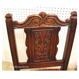  9 Piece Highly Carved and Ornate Oak Depression Refectory Dining Room Set in the Original Finish– a