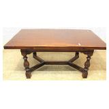  9 Piece Highly Carved and Ornate Oak Depression Refectory Dining Room Set in the Original Finish– a