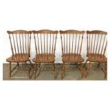  6 Piece Country Stenciled Breakfast Set – Hutch and Chairs by “Hitchcock Furniture” and Table by “E