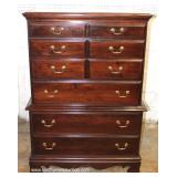  Cherry High Chest and Low Chest with Mirror – auction estimate $200-$400 