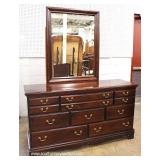  Cherry High Chest and Low Chest with Mirror – auction estimate $200-$400 