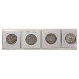  4 U.S. Silver Half Dollars – auction estimate $10-$15 