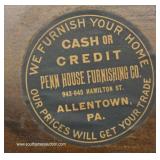  Walnut Carved China Cabinet up on Legs by “Penn House Furnishing Co.” – auction estimate $100-$300 