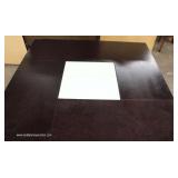  5 Piece Nice Contemporary Mahogany Finish Pub Table with 4 Leather Like Chairs and 2 Double Seat St