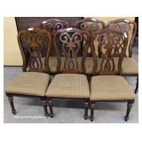  Contemporary Mahogany Carved Dining Room Table with 6 Chairs – auction estimate $300-$600 