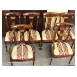  Set of 12 Burl Mahogany Flower Carved Back Dining Room Chairs – auction estimate $300-$600 