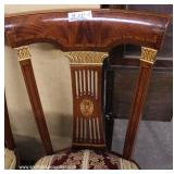  Set of 12 Burl Mahogany Flower Carved Back Dining Room Chairs – auction estimate $300-$600 