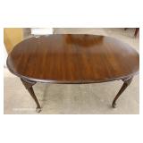  7 Piece Mahogany Queen Anne Dining Room Table with 6 Ribbon Back Chairs – auction estimate $200-$40