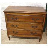  ANTIQUE Country French Cherry 3 Drawer Chest – auction estimate $200-$400 