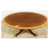  Mahogany Banded and Inlaid Oval Coffee Table by “Kindel Furniture” – auction estimate $100-$300 