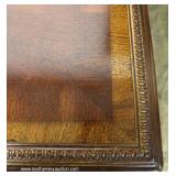  PAIR of Mahogany Banded and Inlaid Rope Carved 2 Drawer Library Tables – to be sold separate – auct