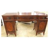  Mahogany Bow Front Inlaid 3 Drawer 2 Door Buffet by “Berkey Gay Furniture” – auction estimate $200-