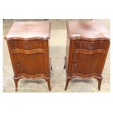  PAIR of Mahogany 1 Drawer 1 Door Night Stands – auction estimate $200-$400 