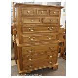  Contemporary 5 Piece Oak Bedroom Set with Queen Size Poster Bed by “Keller Furniture” – auction est