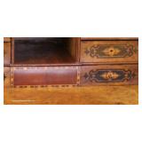  ANTIQUE Burl Mahogany Carved Fall Front Desk – auction estimate $300-$600 