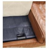  Contemporary 2 Piece Brown Leather Sleeper Sofa and Loveseat – auction estimate $300-$600 