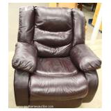  Contemporary 3 Piece Brown Leather Sofa, Chair and Loveseat with Cup Holders – auction estimate $40