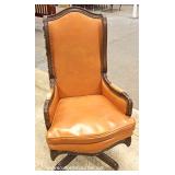  High Back Leather and Upholstered Swivel Chair – auction estimate $100-$200 