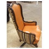  High Back Leather and Upholstered Swivel Chair – auction estimate $100-$200 