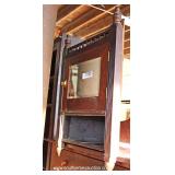  ANTIQUE Corner Wall Cabinet with Gallery – auction estimate $100-$300 