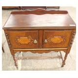  Walnut 2 Door Depression Server with Paint Decorations – auction estimate $100-$300 