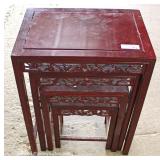  Mahogany Asian Inspired Nest of Tables – auction estimate $100-$200 