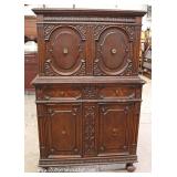  Oak Carved Blind Door China Cabinet – auction estimate $100-$300 