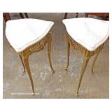  PAIR of Marble Top Bronze French Style Side Tables – auction estimate $200-$400 