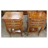  Selection of French Style 3 Drawer Mahogany Inlaid and Banded Stands – auction estimate $100-$300 