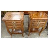  Selection of French Style 3 Drawer Mahogany Inlaid and Banded Stands – auction estimate $100-$300 