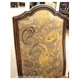  Contemporary Mahogany Large Dining Room Table with Metal Stretcher Decorator Base  and 10 Upholster