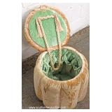  Upholstered Button Tufted Lift Top Decorator Stool by “Krola Hollywood” – auction estimate $100-$30