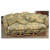  Upholstered Oak Frame Sofa with Pillows – auction estimate $200-$400 